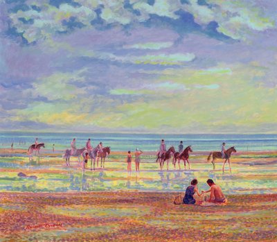 Ponis en la playa de Ferring de Robert Tyndall